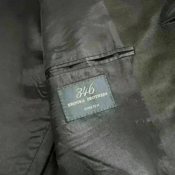 Brooks Brothers 345 Stretch Navy Blazer Sport Coat Jacket Mens Size 40M Wool - Picture 5 of 7